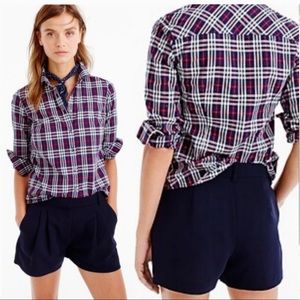 J. CREW Dress Shorts Women Size 2 Navy Pleated Belt Loops Pockets Style# A2658
